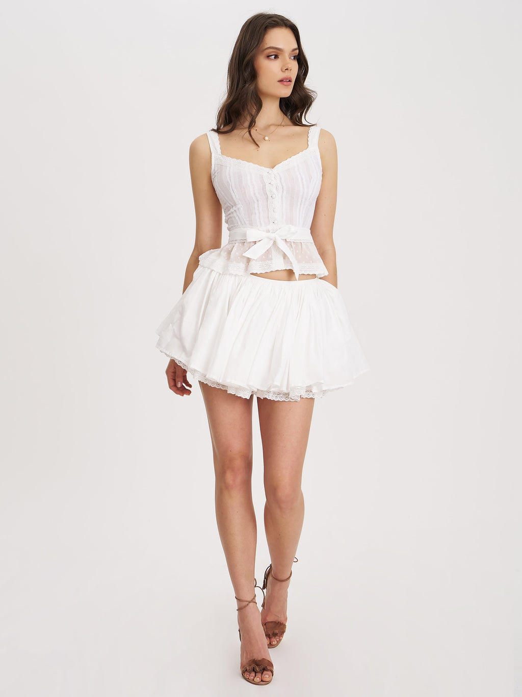 Aliya Cotton Poplin Button Up Sleeveless Top