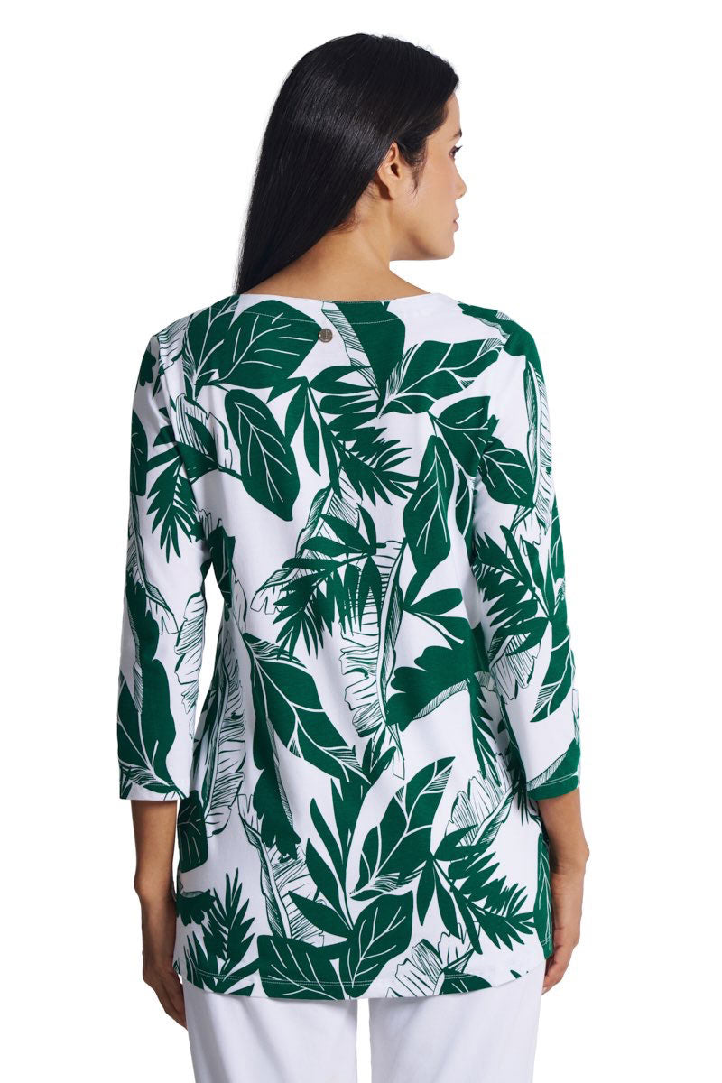 Women's St. Lucia Tunic Top | Eden Green Palm Paradise