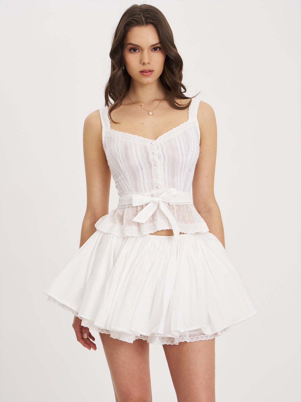 Aliya Cotton Poplin Button Up Sleeveless Top
