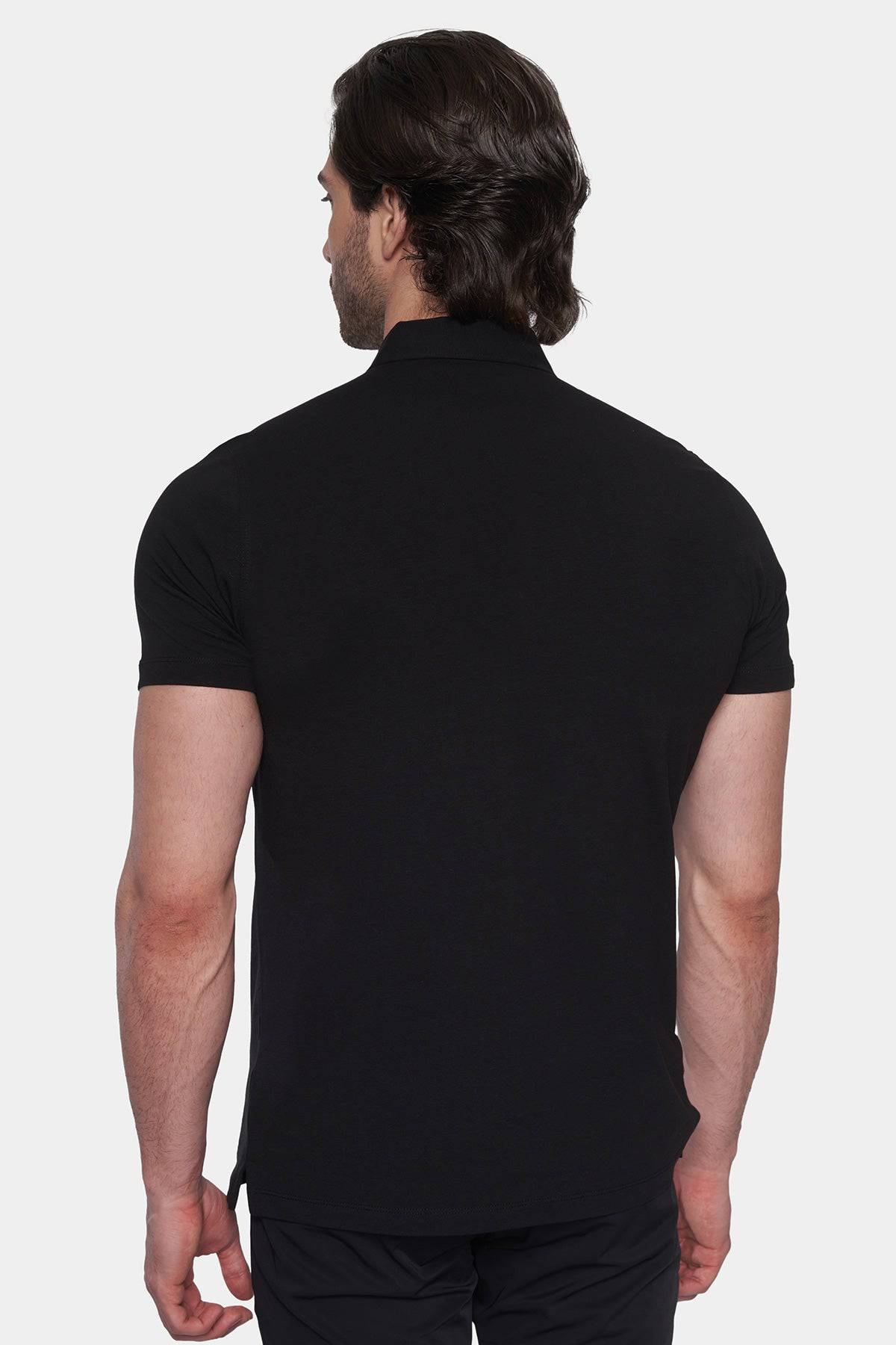 The Mercerized Cotton Polo (Black)