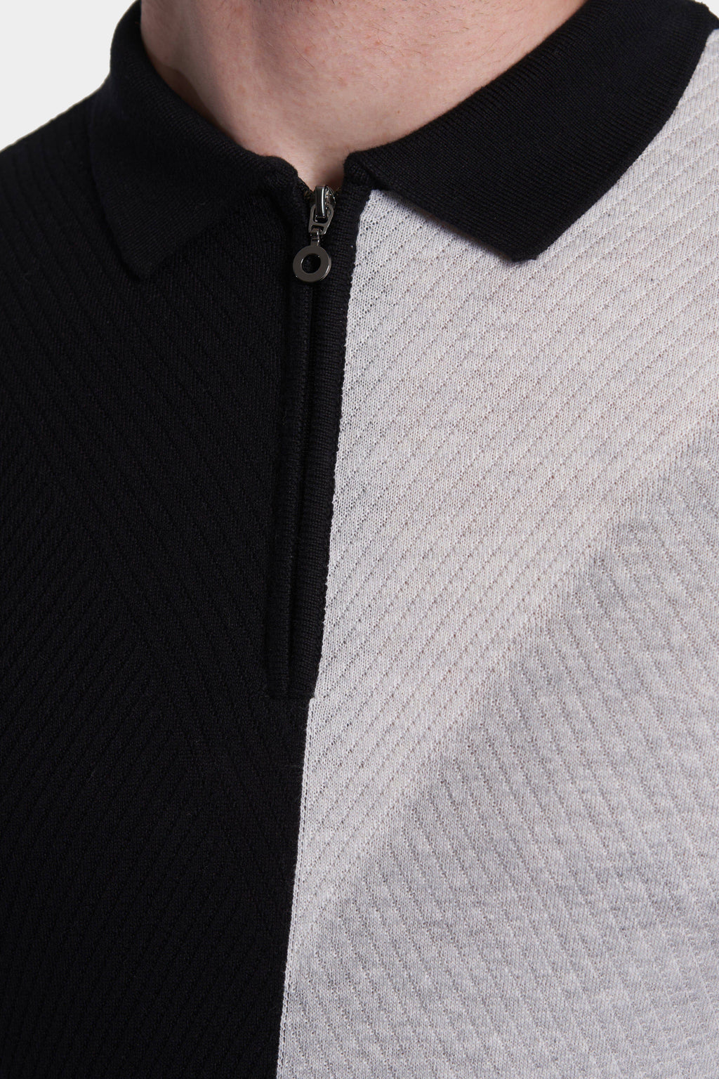 The Mercerized Cotton Polo (Black & White)