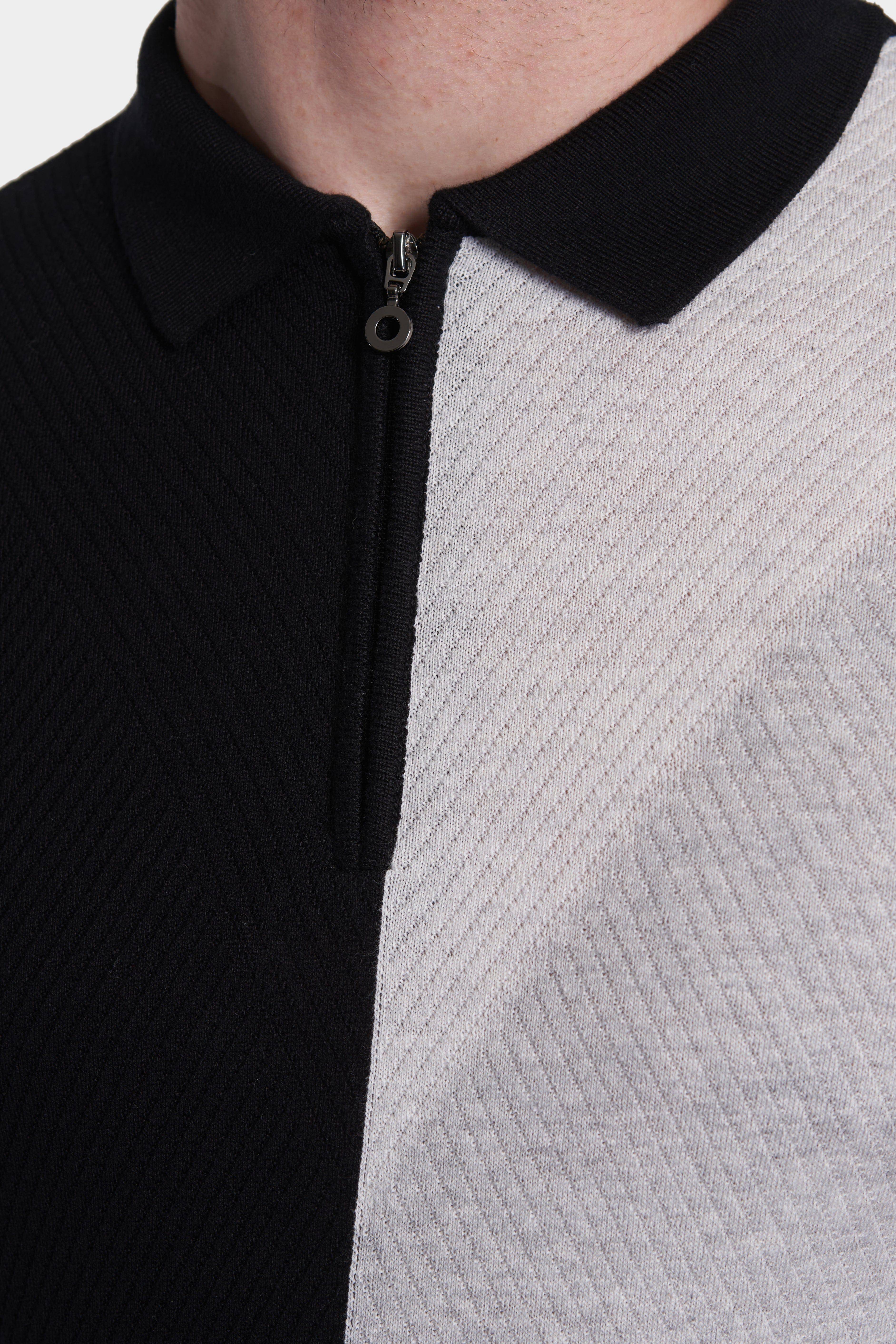 The Mercerized Cotton Polo (Black & White)
