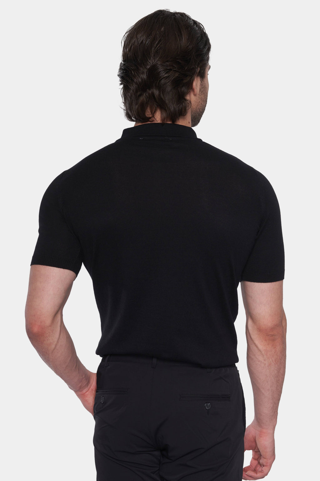 The Mercerized Cotton Polo (Black & White)