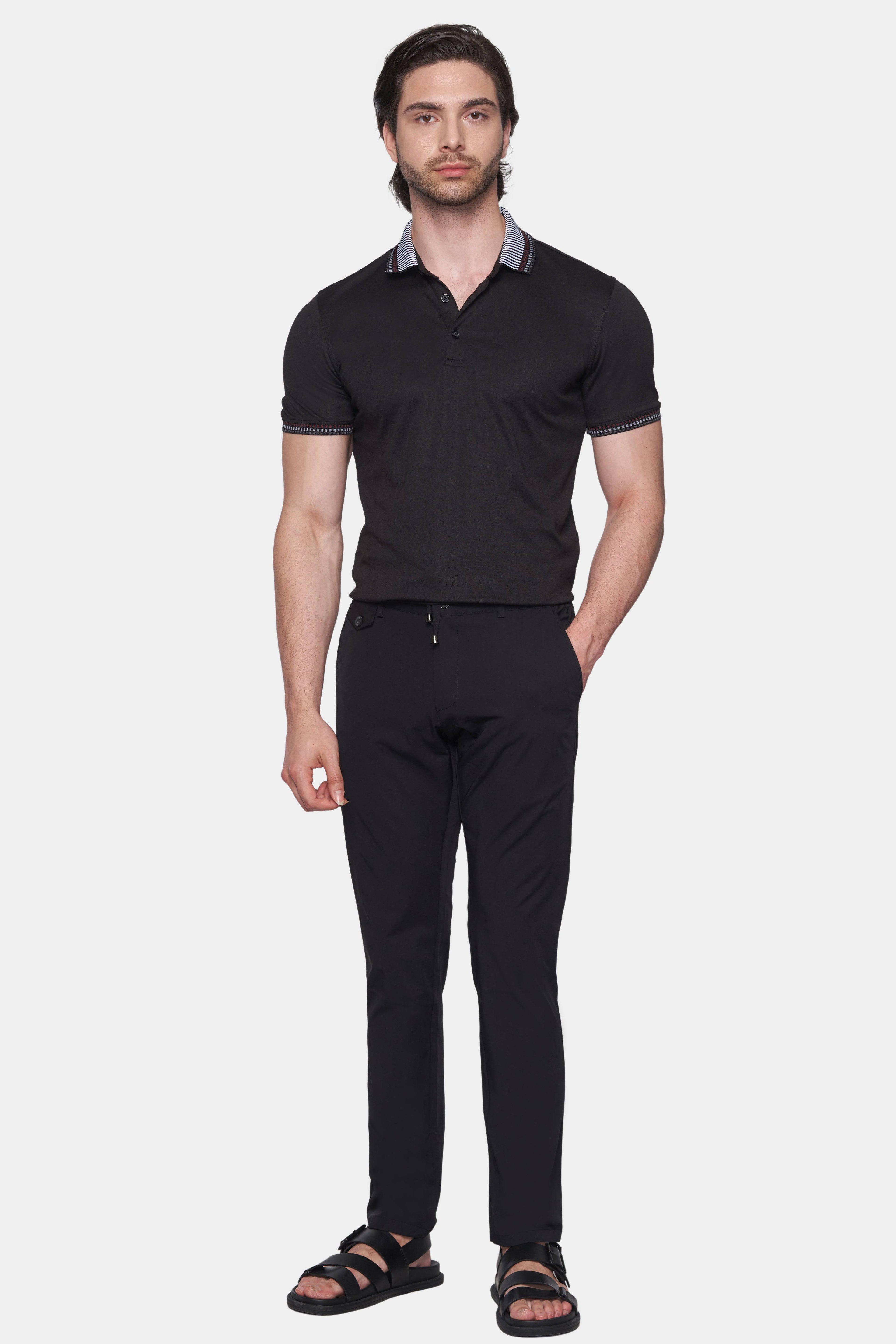 The Mercerized Cotton Polo (Crown Black)