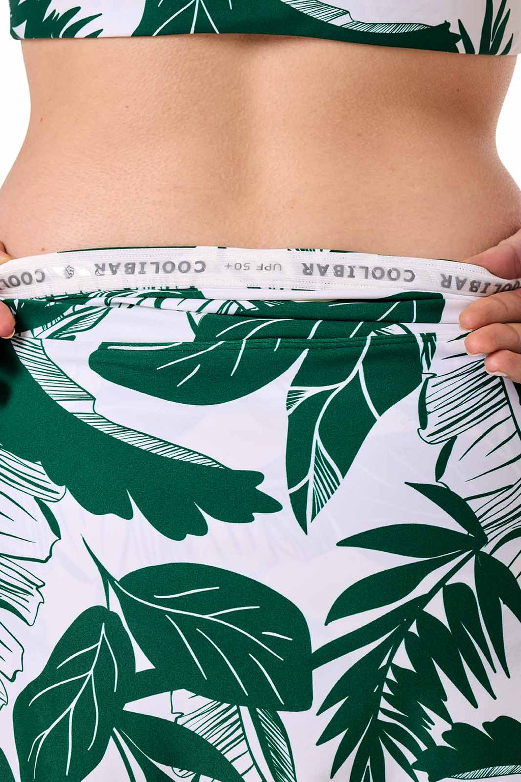 Women's Big Wave Swim Skort with Wrap Detail | Eden Green Palm Paradise