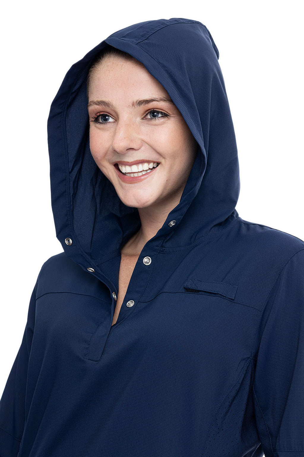Women's Sea Spray Henley Hoodie | Navy