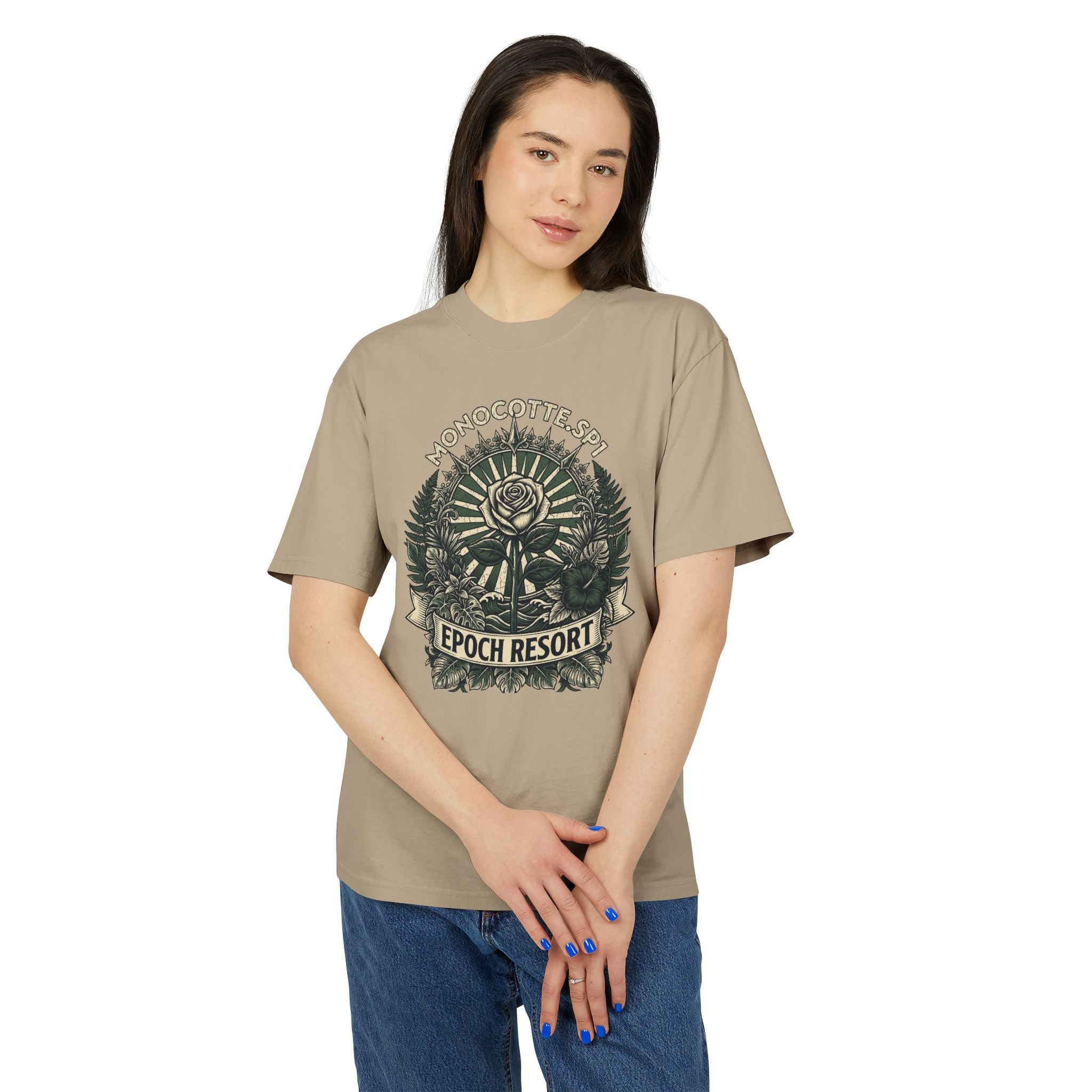 Epoch Resort Graphic Tee — Monocotte.sp1, Vintage Botanical Design