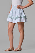 Women's Charlotte Bay Ruffle Skirt | Misty Aqua American Palm