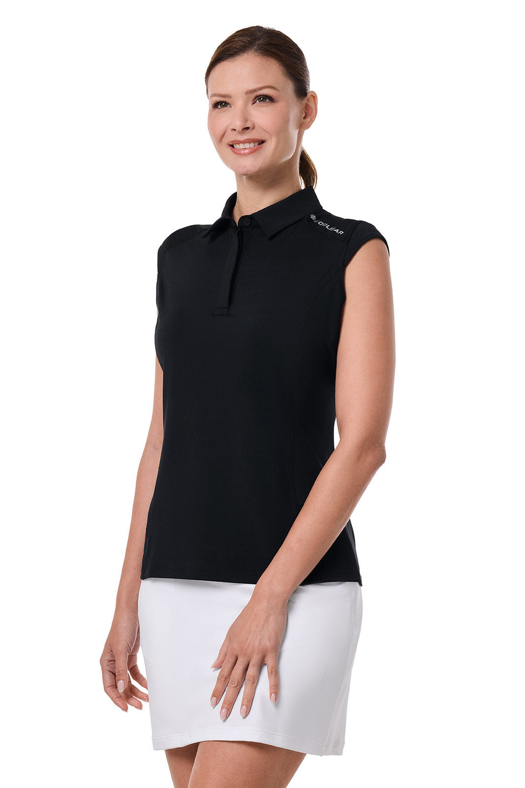 Women's Dew-Sweeper Performance Sleeveless Polo | Black