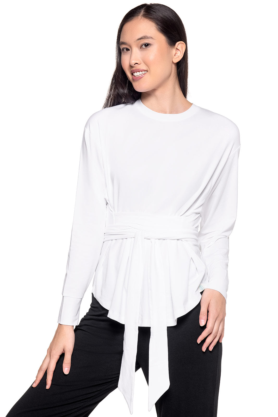 Women's Merrick Tie Long Sleeve Shirt | White
