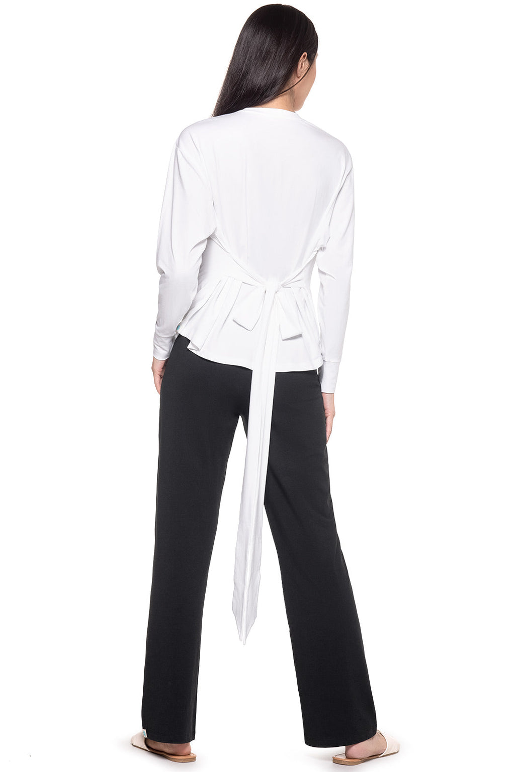 Women's Merrick Tie Long Sleeve Shirt | White