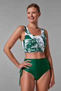 Women's Spring Garden Bikini Swim Crop Top | Eden Palm Paradise
