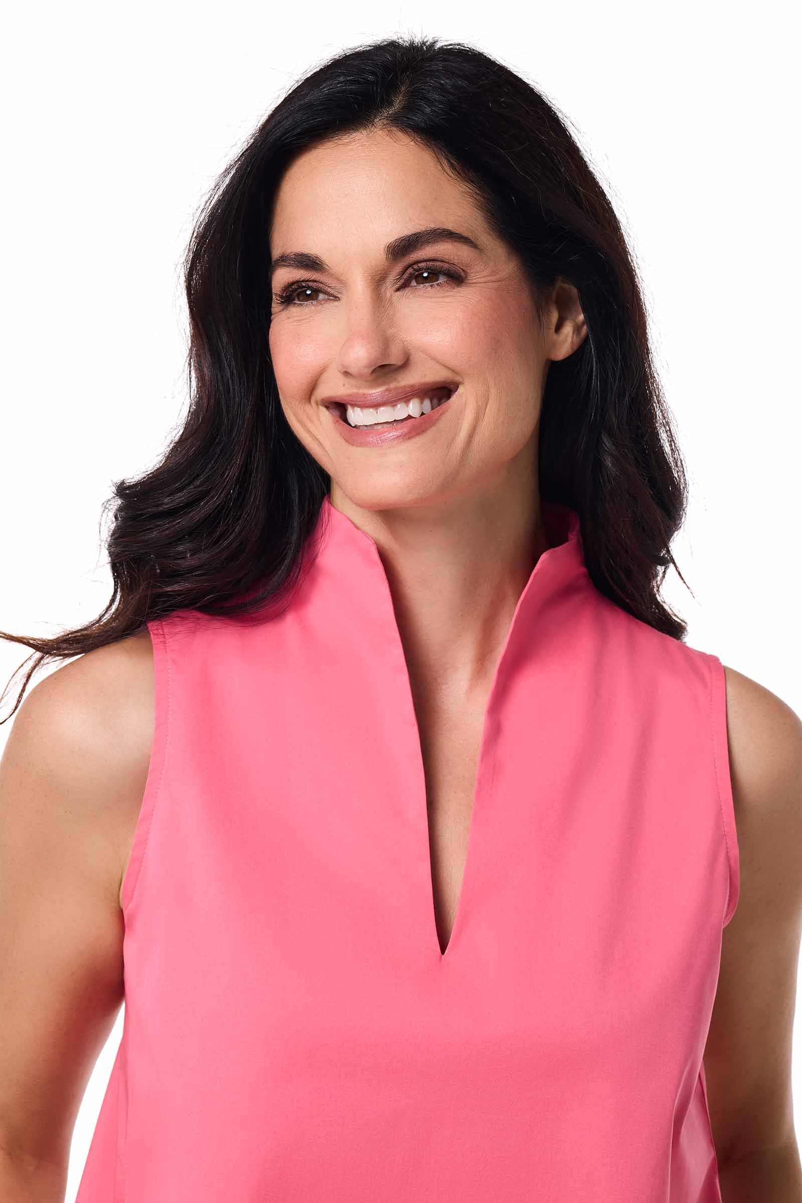 Women's Cape Coral Stand Collar Blouse | Sunkist Coral