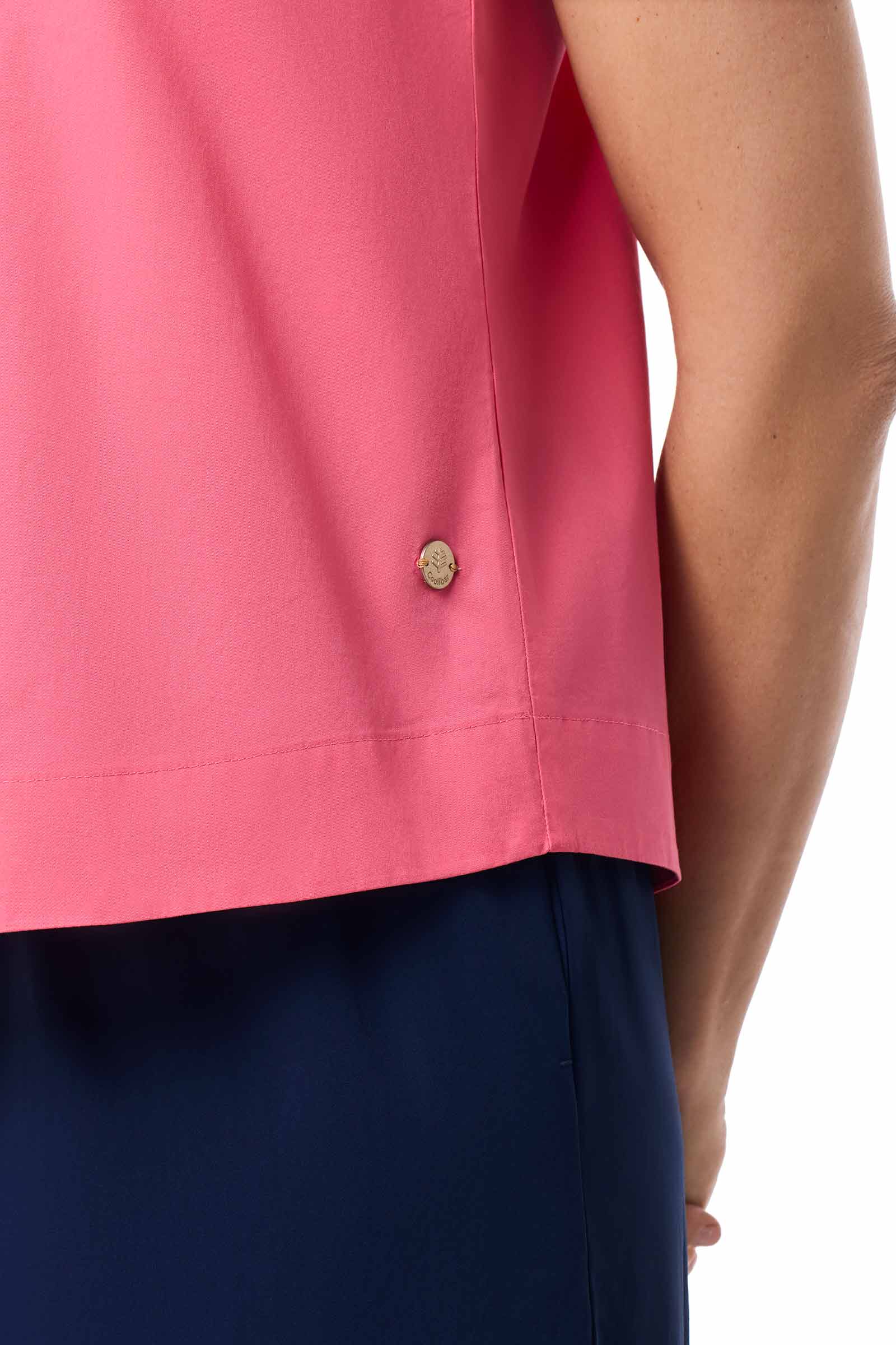 Women's Cape Coral Stand Collar Blouse | Sunkist Coral