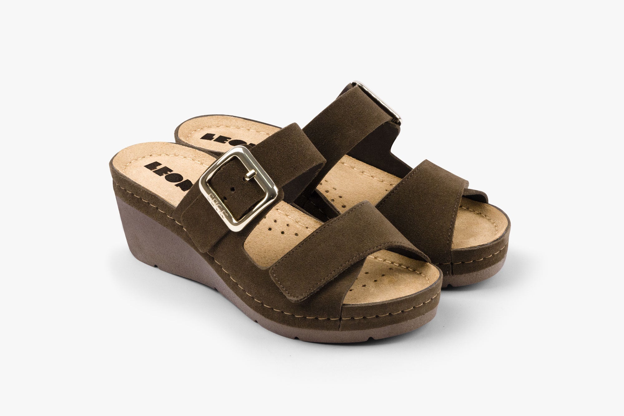 Amara Women's Leather Sandals - Adjustable Comfort Sandals with Gel-Insole
