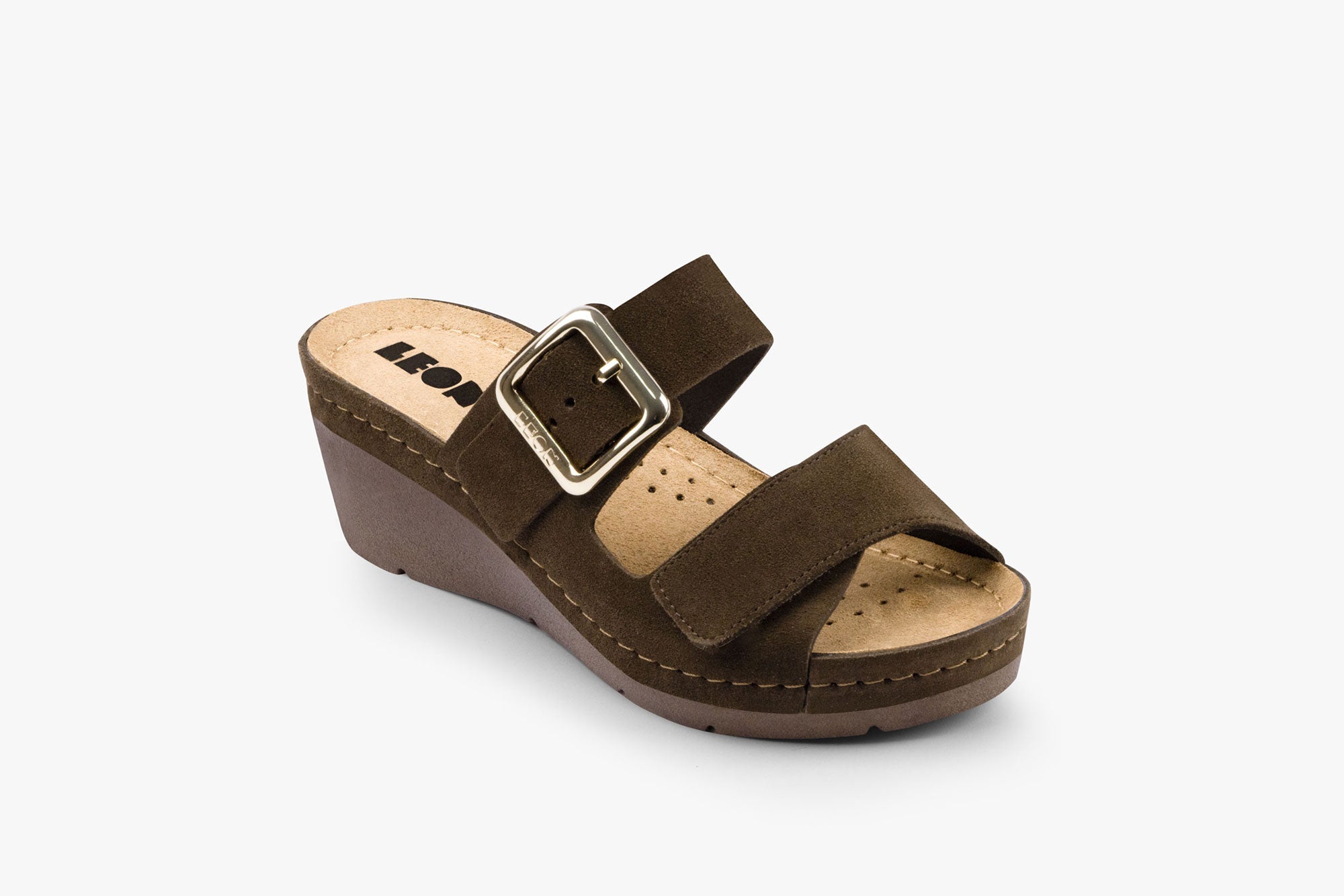 Amara Women's Leather Sandals - Adjustable Comfort Sandals with Gel-Insole