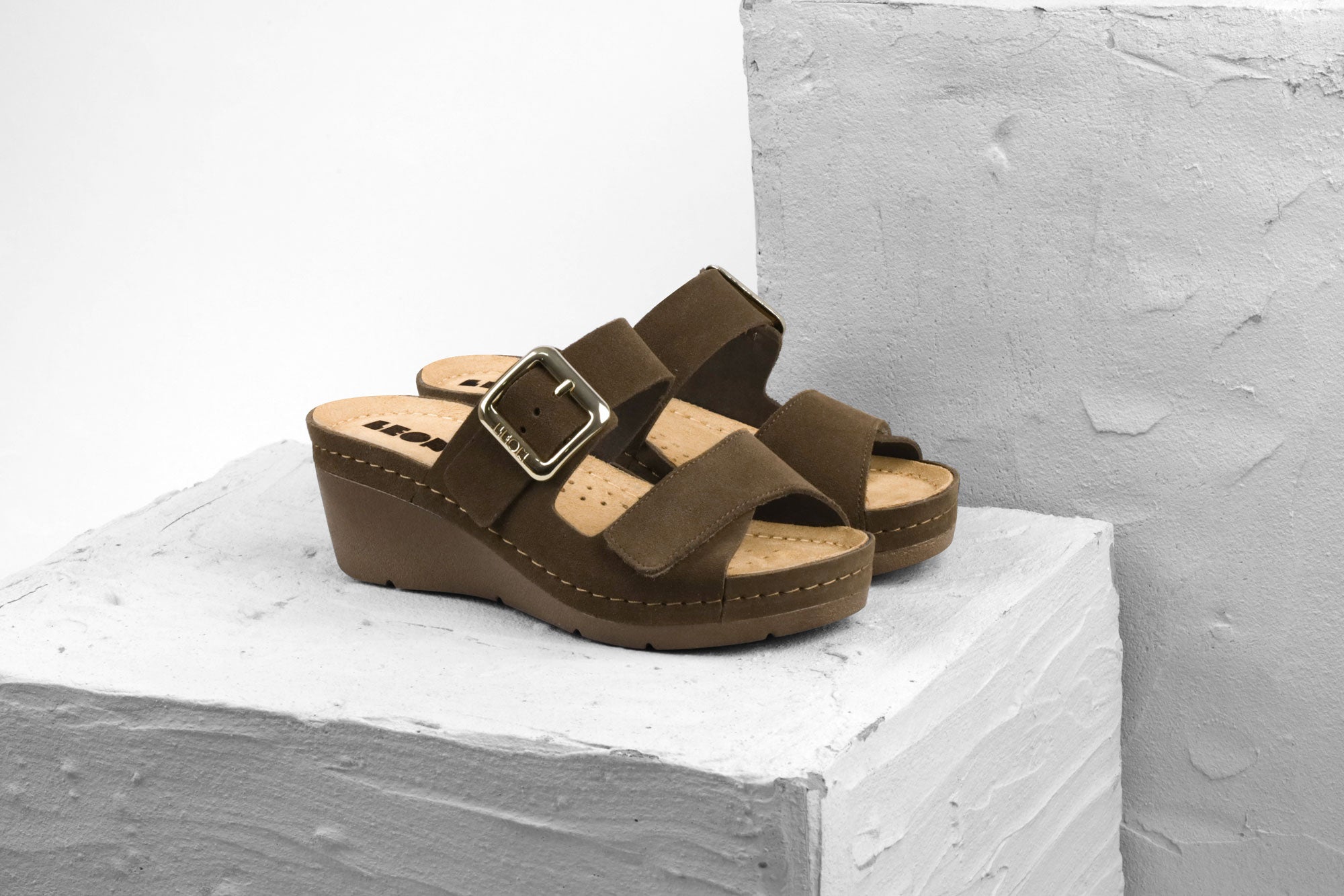 Amara Women's Leather Sandals - Adjustable Comfort Sandals with Gel-Insole