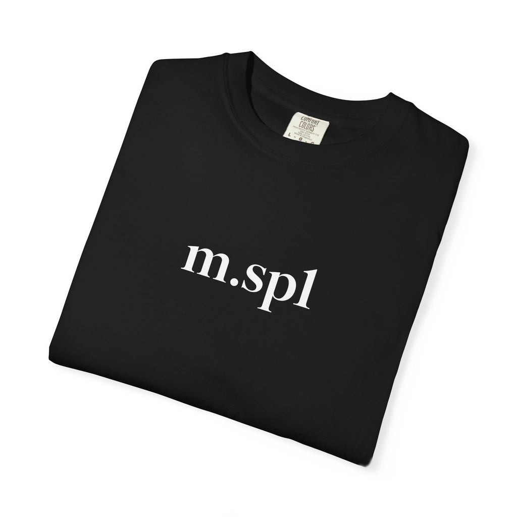 m.spl Minimalist Logo T-Shirt — Simple Graphic Black Tee