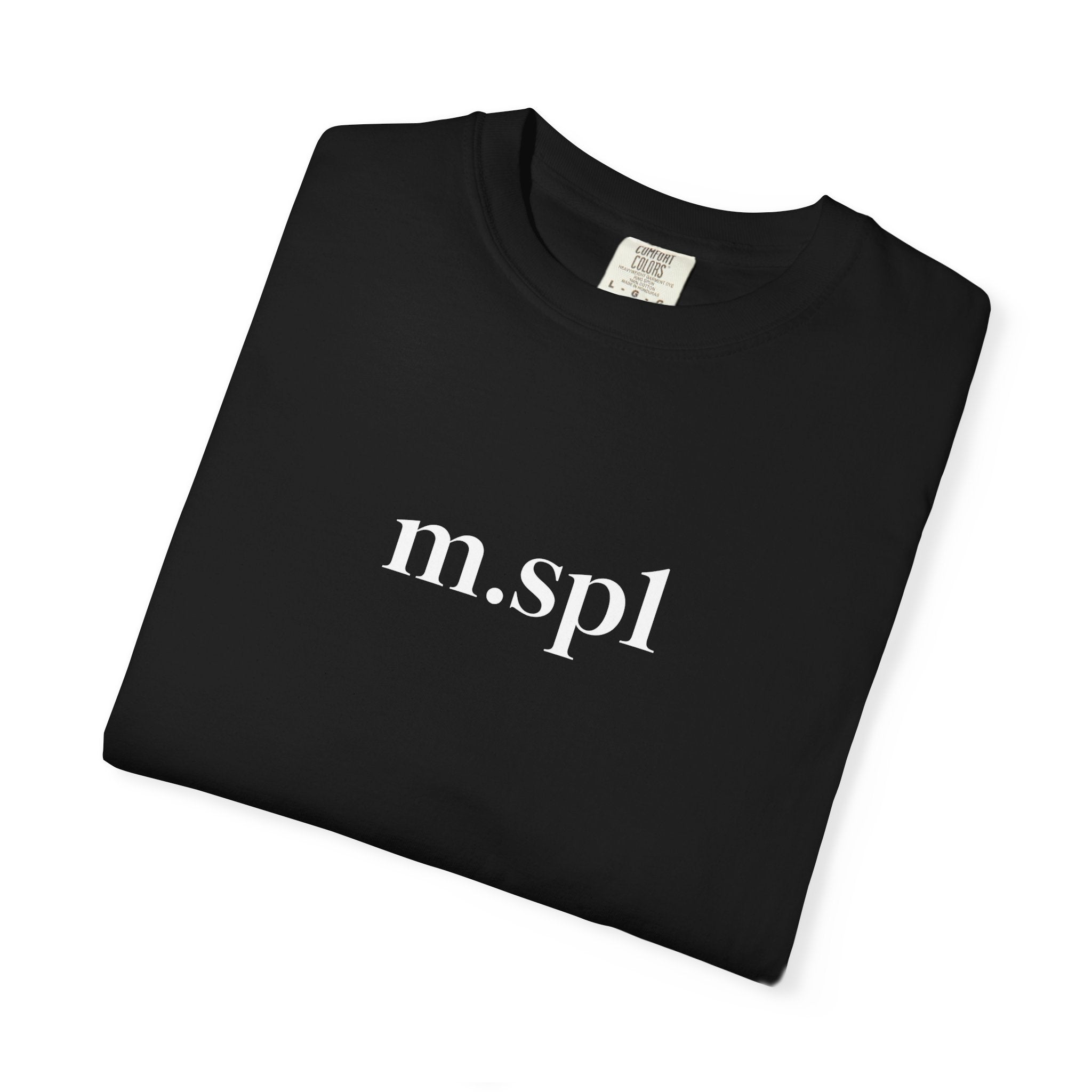 m.spl Minimalist Logo T-Shirt — Simple Graphic Black Tee