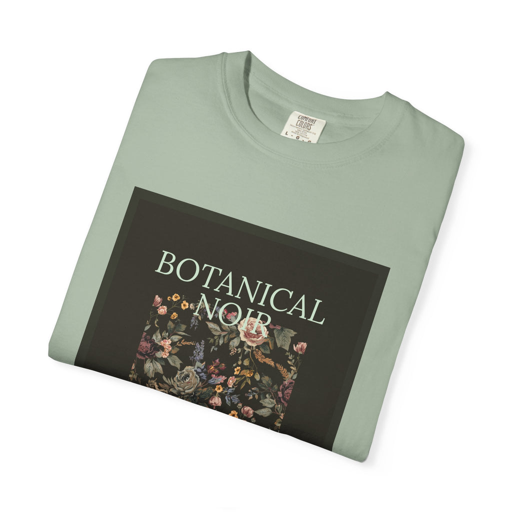 Botanical Noir Unisex T-Shirt — Vintage Floral Poster Tee