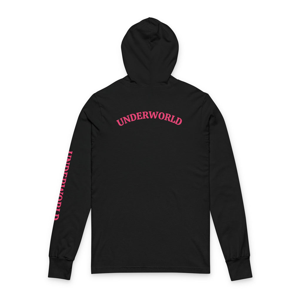 Underworld Pink Snake Skull Hooded Long Sleeve Tee - Statement Streetwear