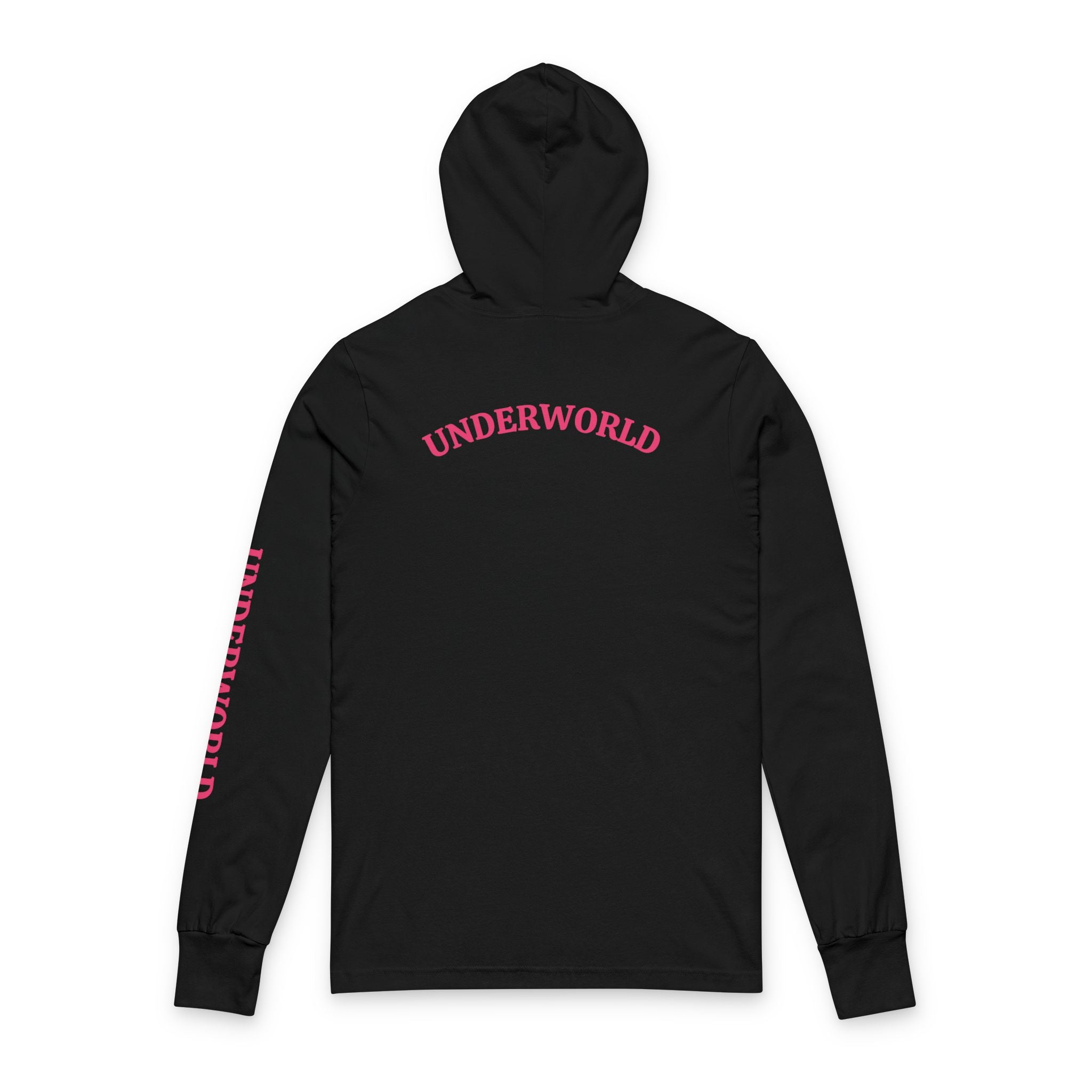 Underworld Pink Snake Skull Hooded Long Sleeve Tee - Statement Streetwear