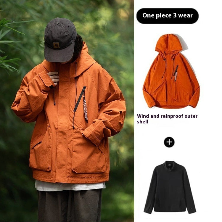 Spring Outdoor Jacket - Windproof & Waterproof Hooded Functional Jacket