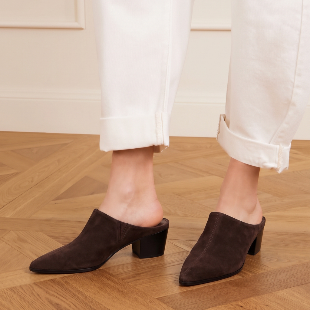 Carla Suede Western Mules