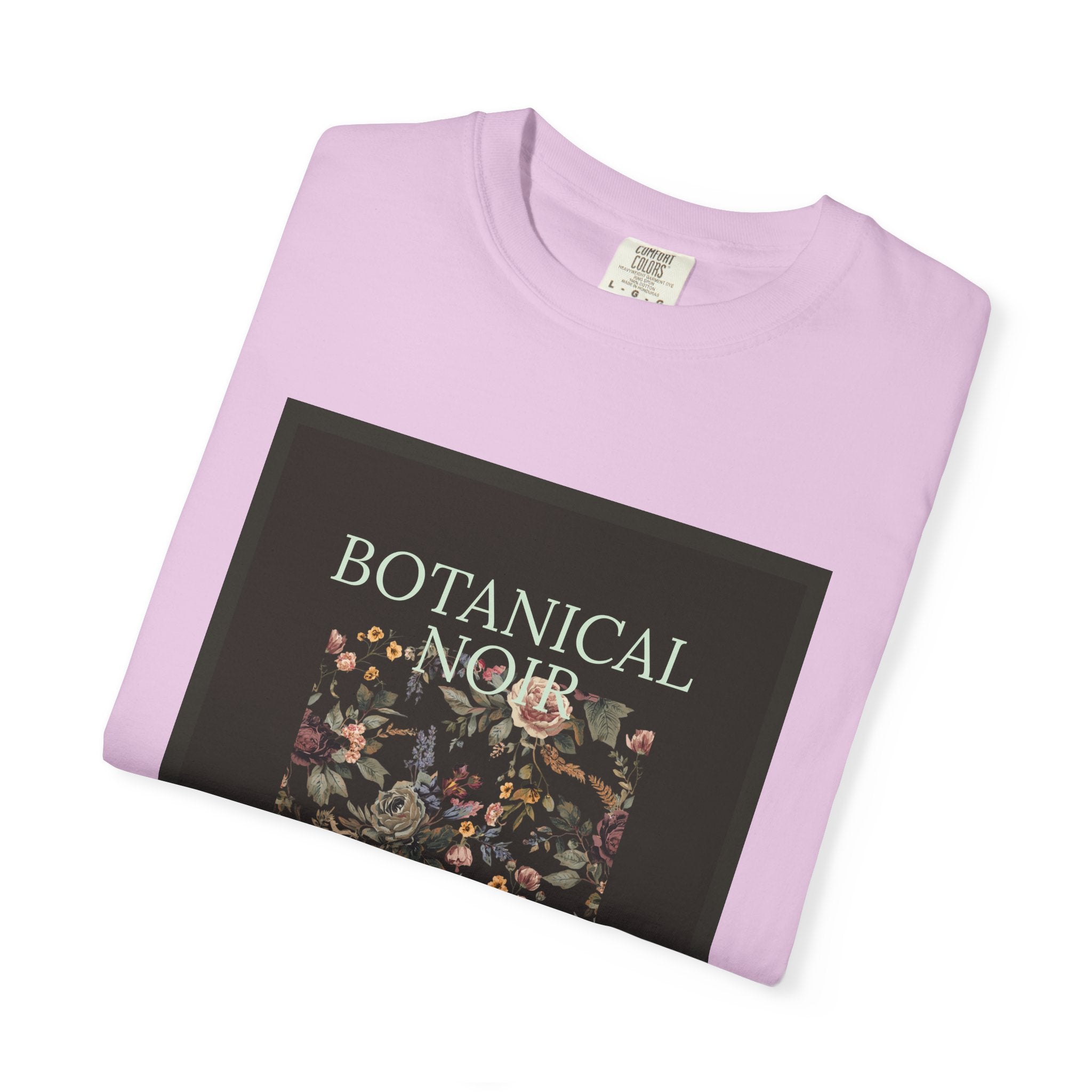 Botanical Noir Unisex T-Shirt — Vintage Floral Poster Tee