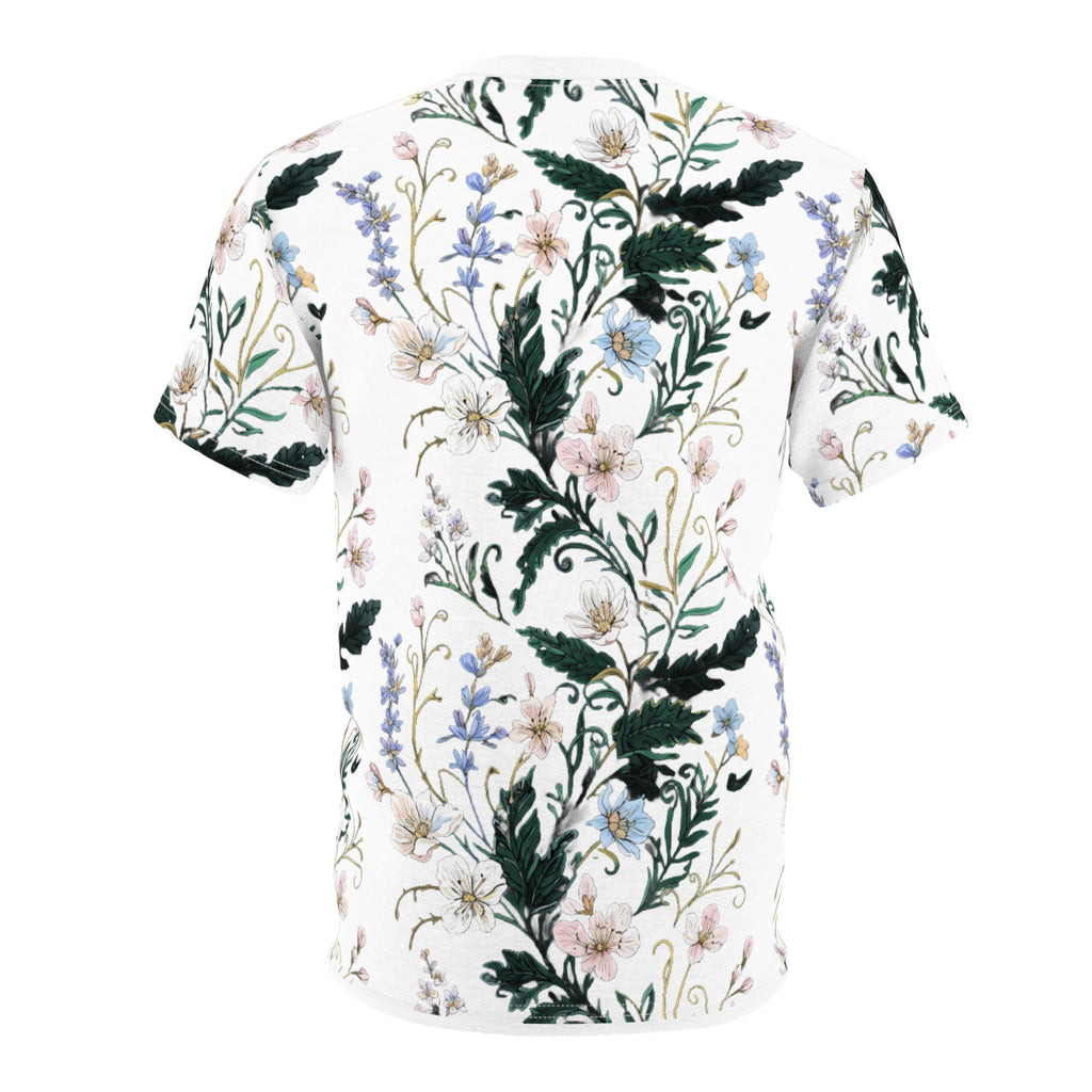 Floral Meadow Unisex Tee — Vintage Botanical Pattern