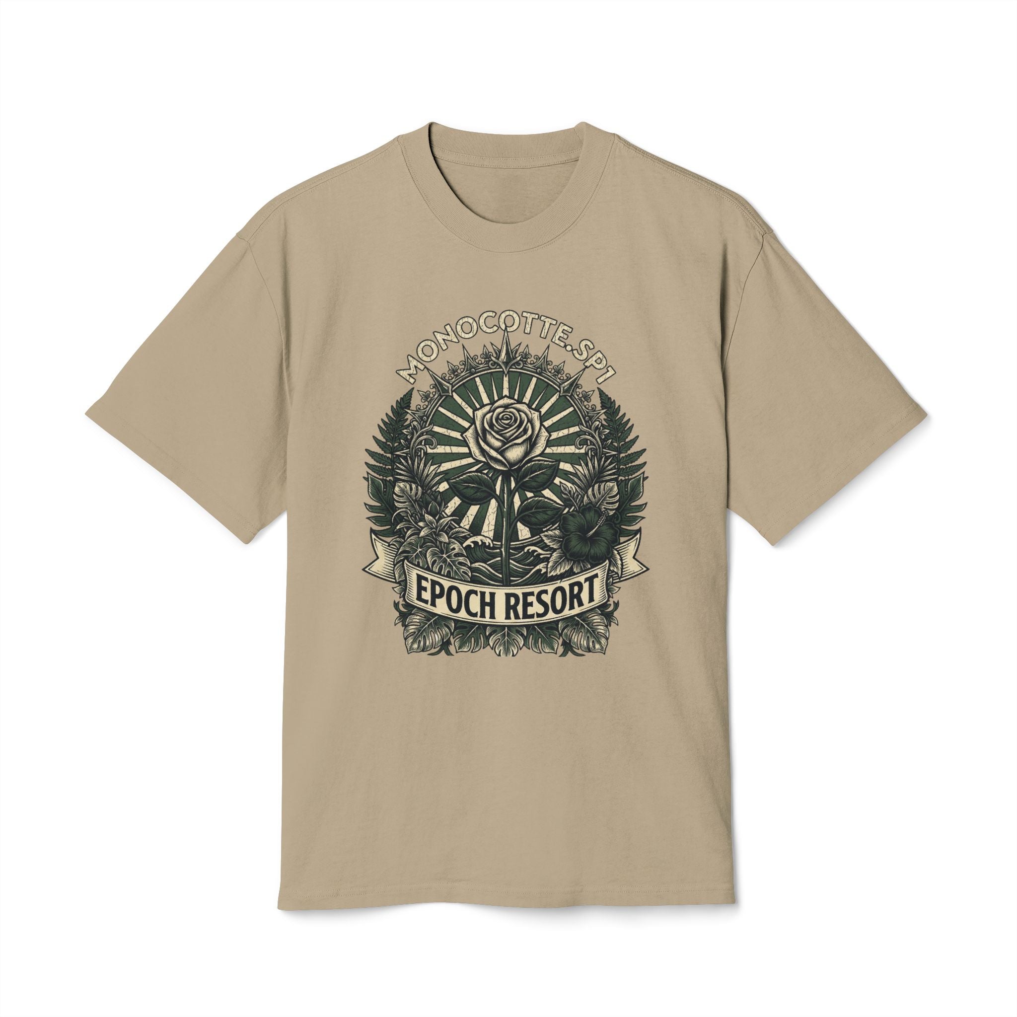 Epoch Resort Graphic Tee — Monocotte.sp1, Vintage Botanical Design