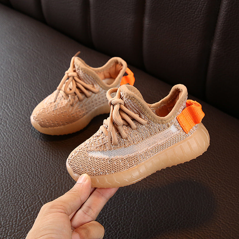 Boys Girls Baby/Toddler/Little Kids Leather Trainers Children's School Sport Shoes Soft Running Shoes