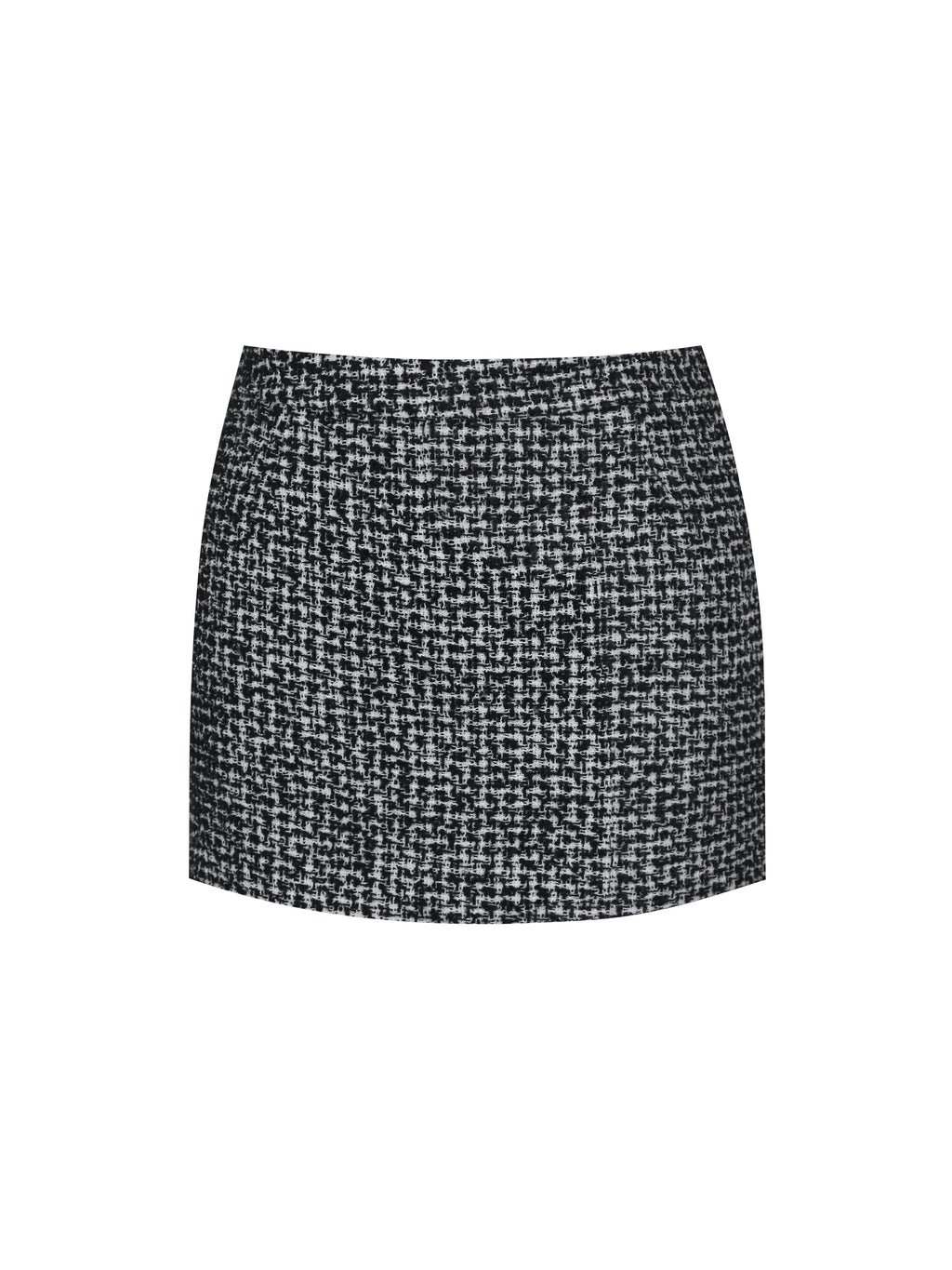 Sandra Black & White Tweed Mini Skirt