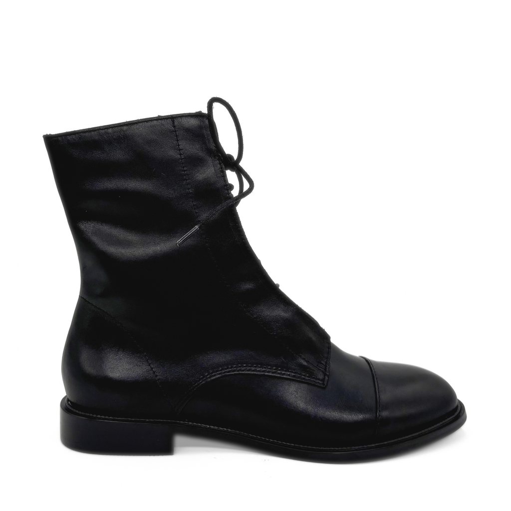 Claude Lace-Up Leather Ankle Boots