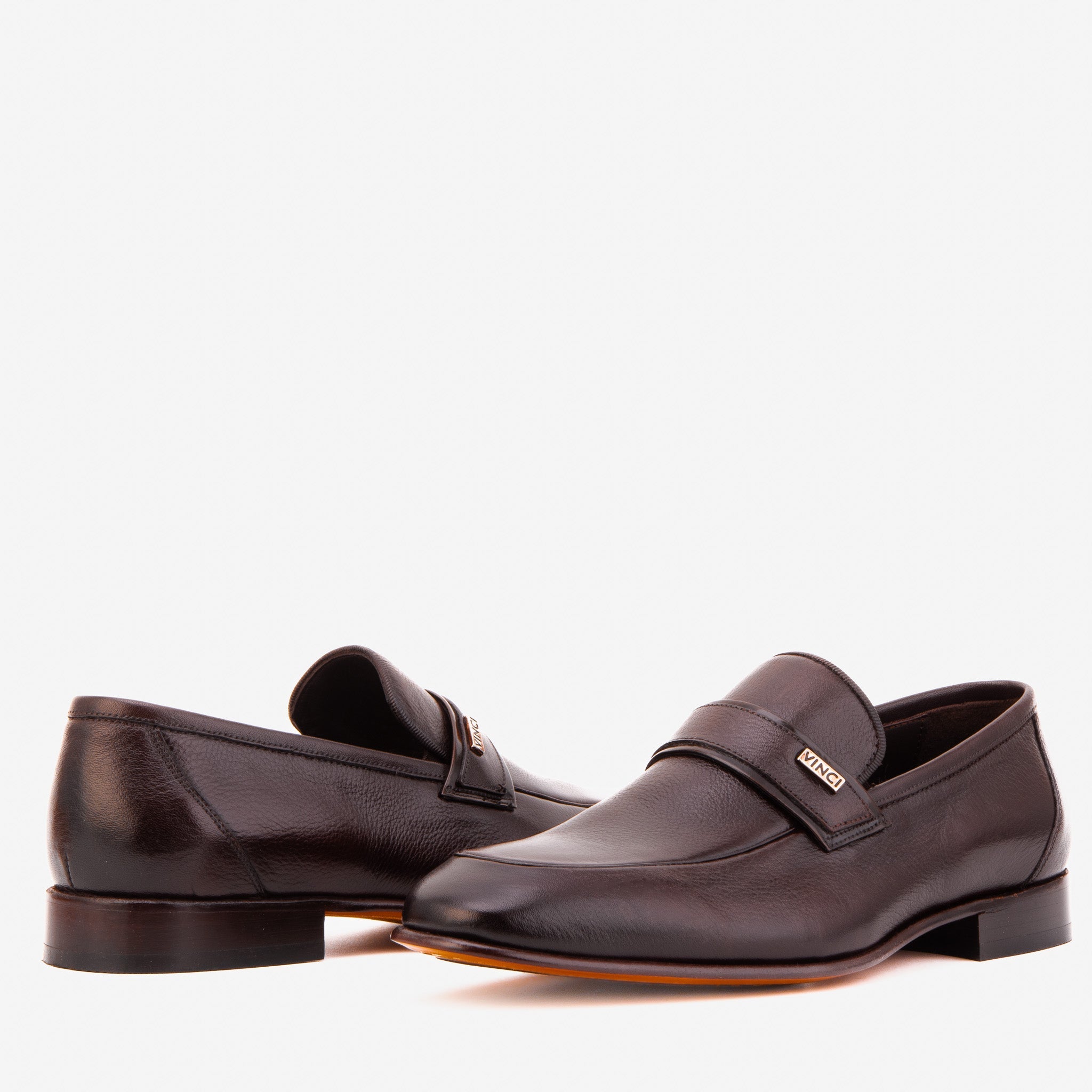 The Ashford Brown  Baby Buffalo Leather Loafer Men Shoe