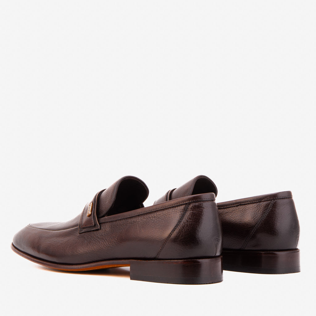 The Ashford Brown  Baby Buffalo Leather Loafer Men Shoe