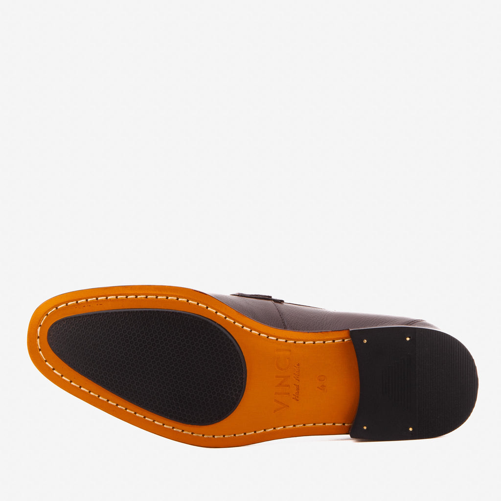 The Ashford Brown  Baby Buffalo Leather Loafer Men Shoe