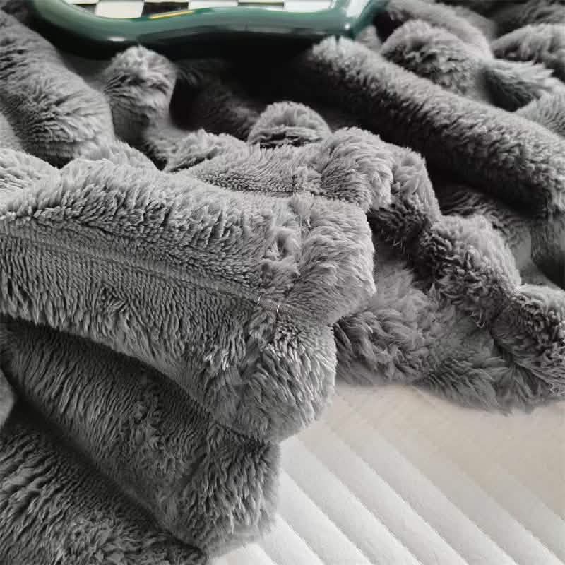 Ultra-Soft Double-Sided Fleece Blanket – Gray