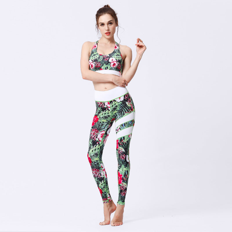 2-Piece Yoga Set – High-Waist Leggings & Crop Top