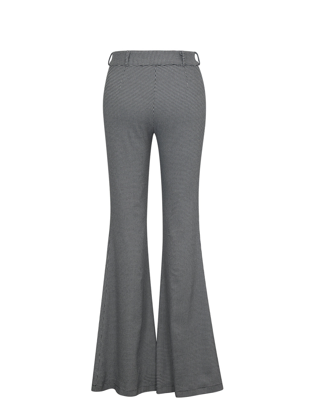 Ulli Micro-Houndstooth Flared Pants