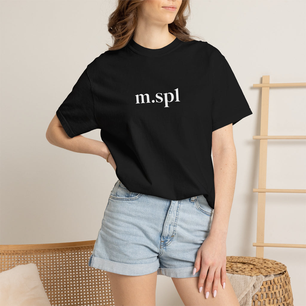 m.spl Minimalist Logo T-Shirt — Simple Graphic Black Tee