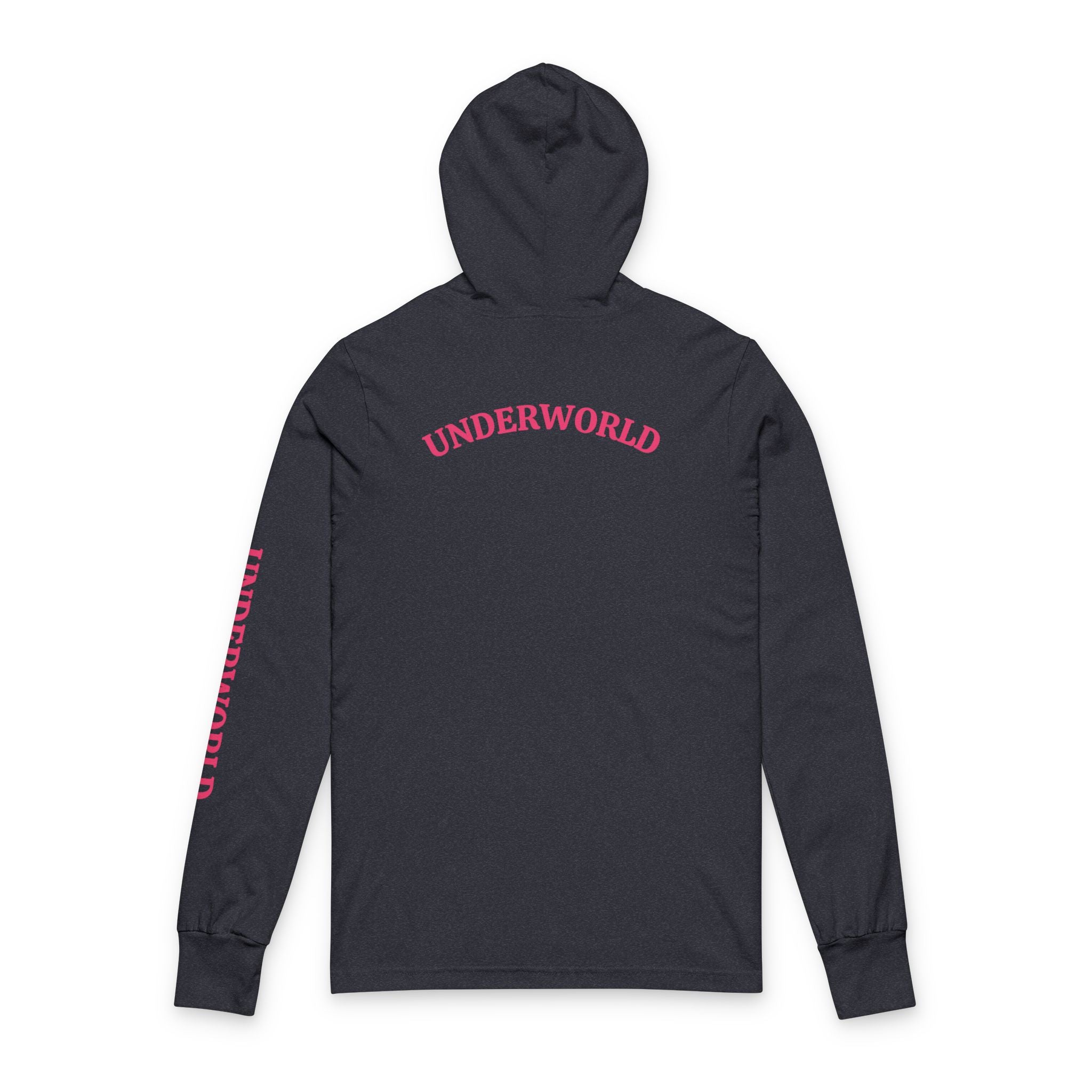 Underworld Pink Snake Skull Hooded Long Sleeve Tee - Statement Streetwear