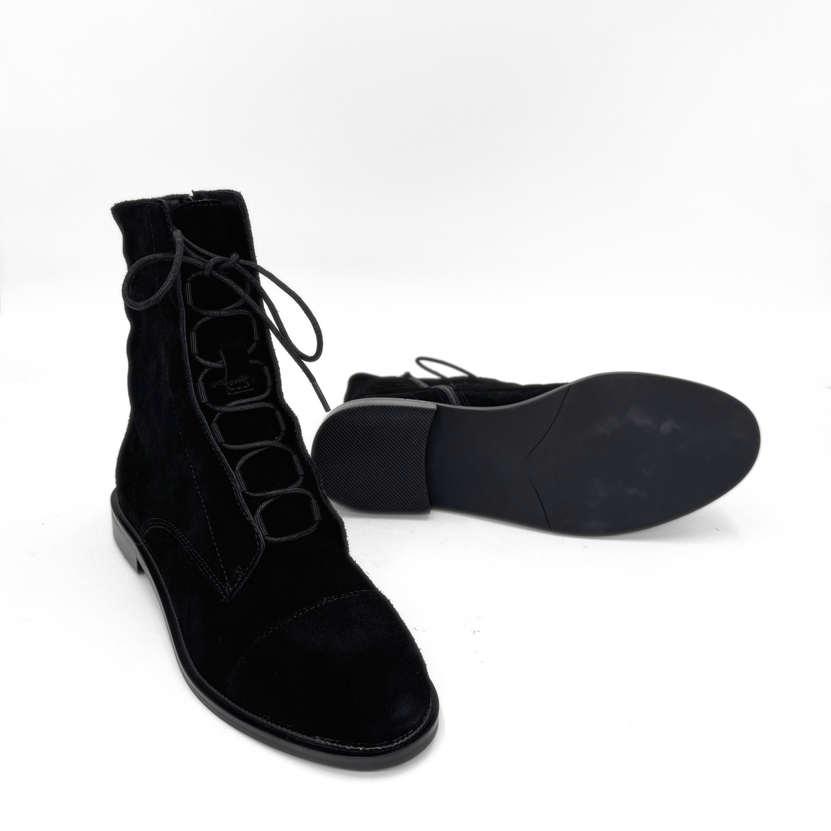 Claude Lace-Up Suede Ankle Boots