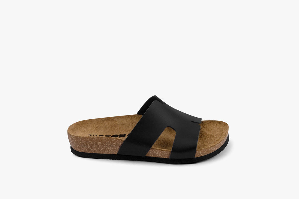 Liora Women's Leather Slide - One-Piece Leather Comfort Sandal