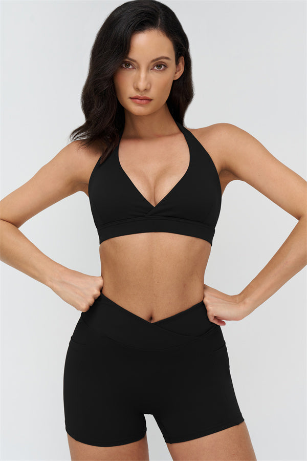 Sports Bra and Shorts 2-Piece Set – Seamless Sculpting