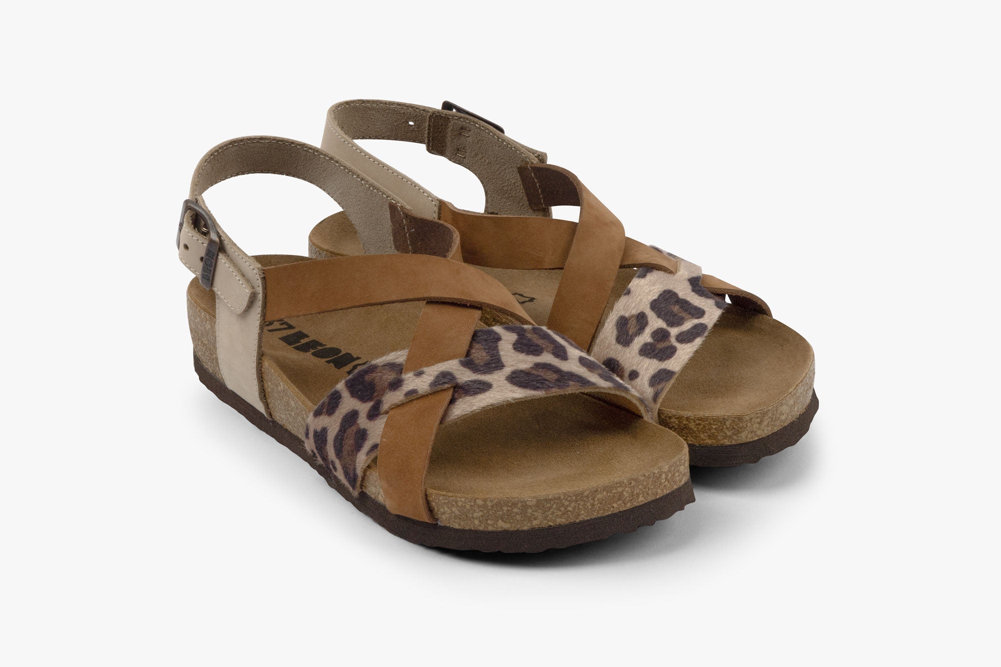Noa Women's Leather Sandal - Ankle Strap with Adjustable Buckle & Arch Support