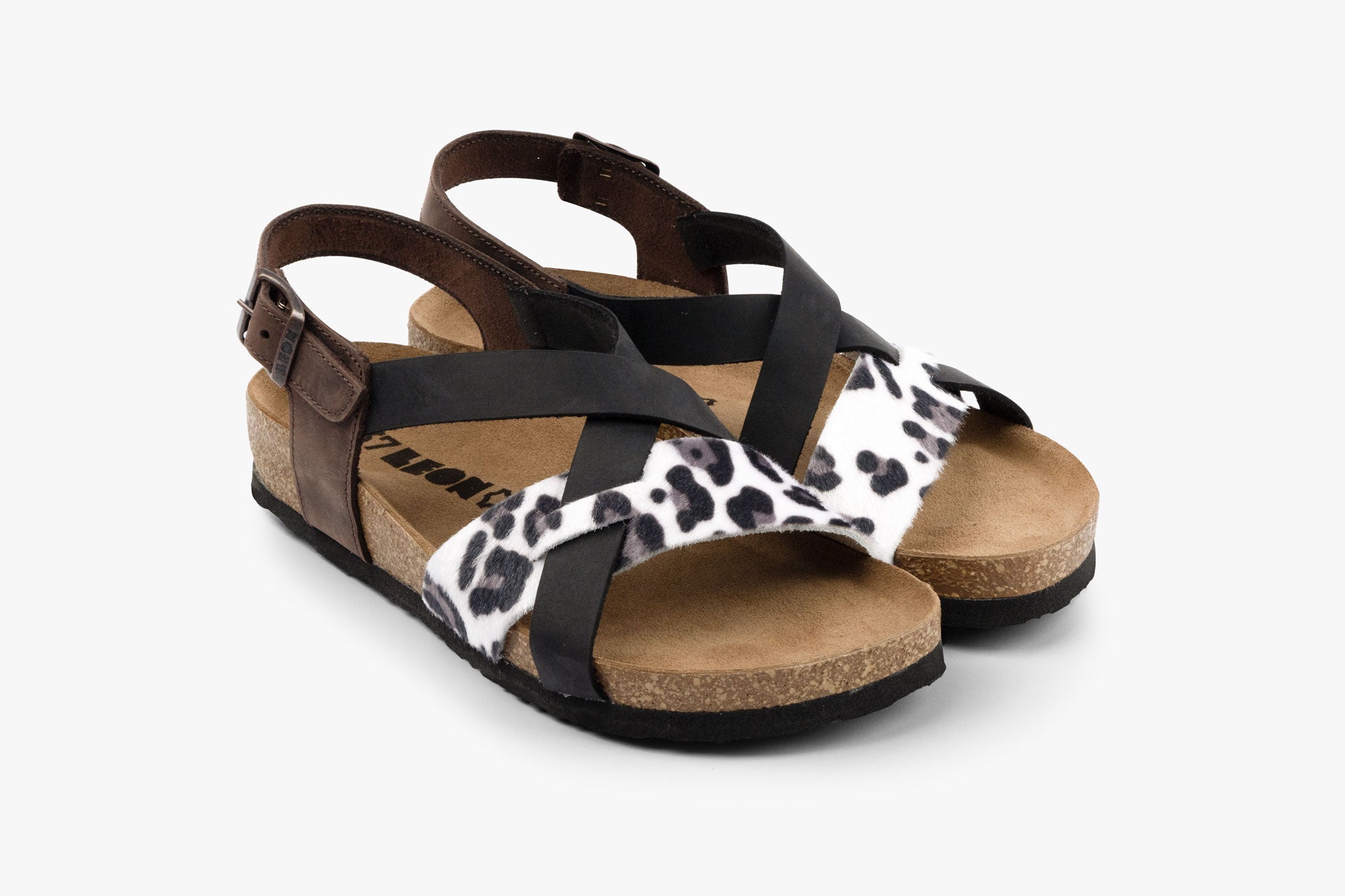 Noa Women's Leather Sandal - Ankle Strap with Adjustable Buckle & Arch Support