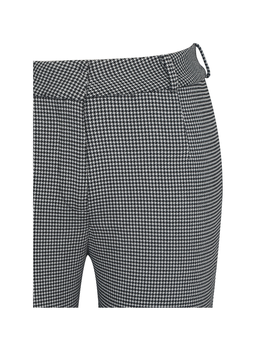 Ulli Micro-Houndstooth Flared Pants