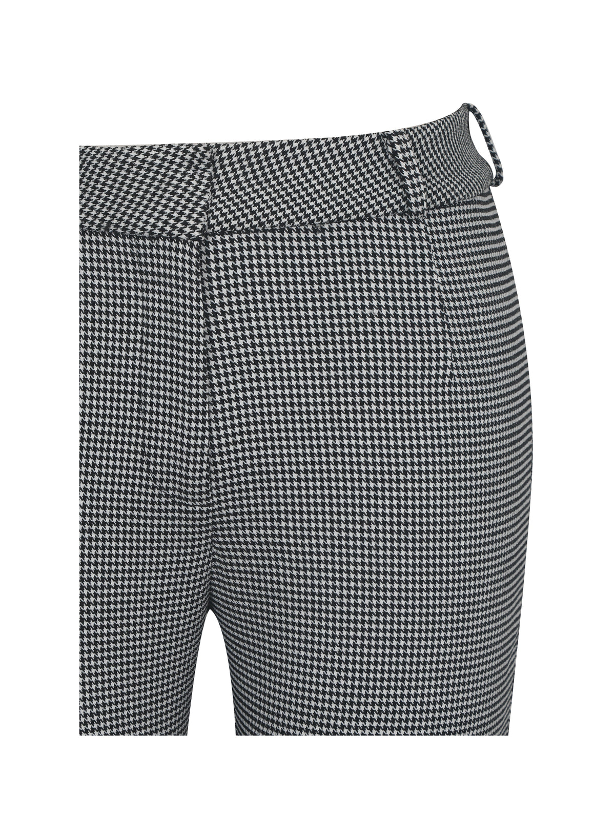 Ulli Micro-Houndstooth Flared Pants