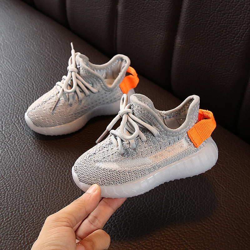 Boys Girls Baby/Toddler/Little Kids Leather Trainers Children's School Sport Shoes Soft Running Shoes